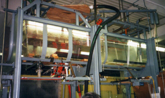 A water model used to study tundish flow